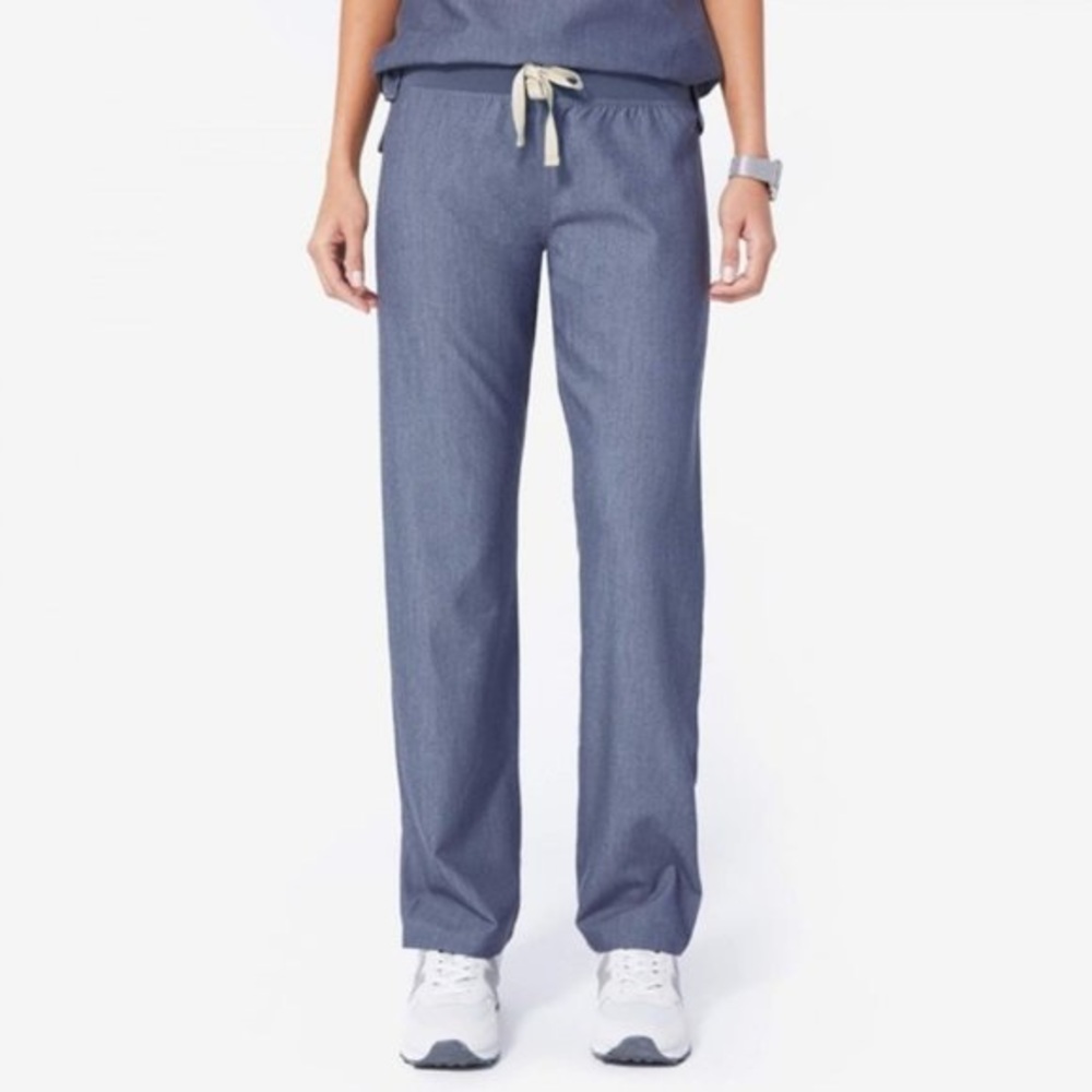 Figs Livingston Heather Denim Scrub Pant